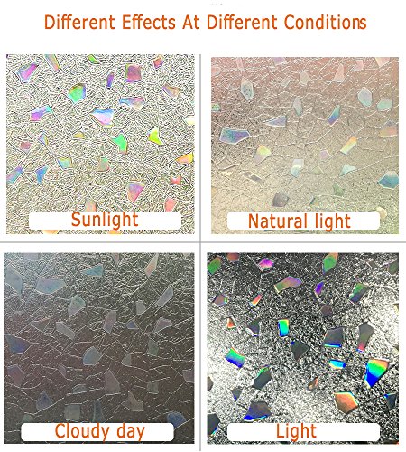 (60cm X 200cm)DuoFire statisch haftende Deko- / Sichtschutzfolie Privacy Glass Window Film DS170 - 2