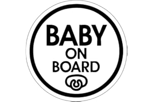 TOTOMO Baby on Board Sticker - Funny Cute Safety Caution Decal Sign for Cars Windows and Bumpers - Baby Pacifier ALI-023