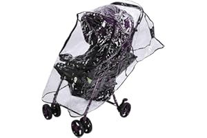 MUMISUTO Regenschutz, Universal Komfort Regenschutz für Kinderwagen/Babywannen, Transparent, Schutz vor Schmutz und Regen, einfache Aufbewahrung, Schadstofffrei
