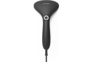 Steamery Prasownica parowa Cirrus 2 Steamer, 1500 W, ustnik ze stali nierdzewnej, szybkie nagrzewanie w 25 sekund, przyrząd do usuwania fałd ubrań, czarny