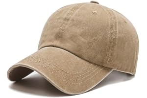 MIGTEC Gorra Beisbol Ajustable Lisa, de Tela Vaquera, Algodón 100%. para Hombres y Mujeres. Estilo Coreano. Color Beige.