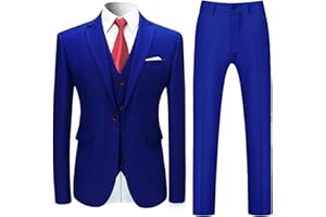 Allthemen Anzug Herren Anzug Slim Fit 3 Teilig Herrenanzug 3-Teilig Anzüge Herren Modern Sakko für Business Hochzeit
