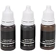 3pcs Brow Microblading Pigments Temporary Eyebrow Tattoo Ink Fast Coloring Lasting Color Retention Eye Makeup for Practice Real Person Use 24ml