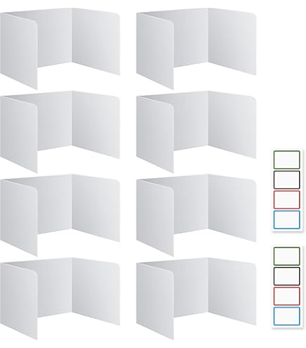 Desk Divider Privacy Acoustic Panel - Sneeze Guard Foldable U-Shaped - View #8