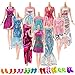 Produktbild Yomon 10 Kleider Kleidung Partymode Prinzessinnen Fashionistas mit 10 Paar Schuhen für Barbie Puppen