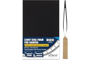 eTone Light Leak Proof Sponge High Density Foam Film Camera Replacement Light Seal Foam with Tongs for 120 135 Film Camera Large Format Camera Film Camera Accessories,2mm