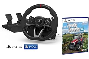 PLAYSTATION_4 Volante y pedales RWA compatible con PS5/PS4/PC - Licencia Oficial (PS5/PS4/PC) + Farming Simulator 22 PS5