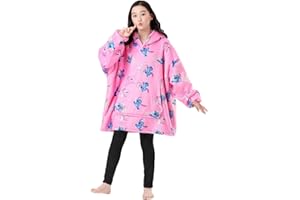 TBNRFrags Hoodies for Girls Kids Oversized Long Hoodie Casual Cotton Warm Blanket Onesize Sweatshirts Blue Pink Clothes