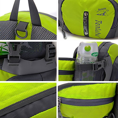 SINOKAL multifunktionale Militärstil Canvas-Pack Gürteltasche Wasser Widerstand Fanny Packungen mit Flaschenhalter für laufen, Wandern, Radfahren, Klettern, Camping Reisen - 5