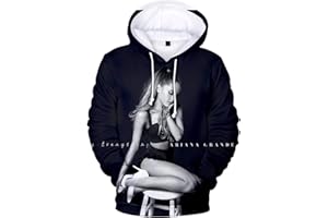 nuannuan Sudadera con Estampado 3D De Ariana Grande, Ropa Deportiva para Niñas, Sudadera con Capucha Dulce, Sudadera con Capucha, Cantante, Niñas, Largo, Informal, Suelto, XXS-4XL