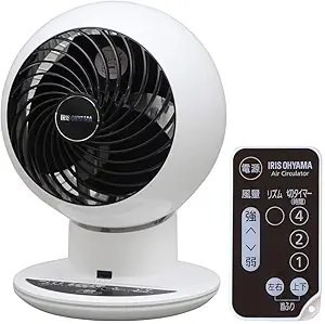 IRIS Ohyama PCF-SC15T, Table Fan, NO.1 Air Circulator Fan In JAPAN, 15.2cm Powerful VORTEX Blade, Compact And Lightweight 2 KG with Remote, Room size up to 300 Spft (Large Room (300 ft?))