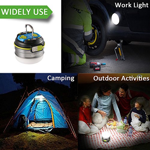 Ustellar LED Camping Taschenlampe, USB Aufladbar IPX4 wasserfest Camping Laterne, 2800mah Power Bank, 5 Lichtmodi, Tagbar Akkulampe mit Magnetisch Fuß für Camping, Wandern - 7