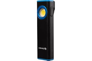 Högert Technik minificklampa 800 lm, 5 ljuslägen, COB-LED, magnet- och klämfäste, IP54 damm- och vattenskydd, USB-C-laddning