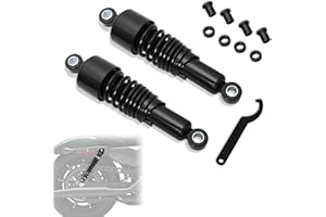 ONETK WOWTK 10.5 inch 267mm Rear Shocks,left and Right Shocks For Harley Sportster 2004-2012,for XL883,XL883C,XL883N,XL883L,XL883R,XL1200C,XL1200R,XL1200L,XL1200N,XL1200X,XL50,Black