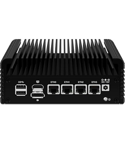 HUNSN Micro Firewall Appliance, Mini PC, PFSense, Mikrotik