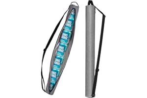 Pauzle Golf Beer Sleeve,7 Can Golf Beer Cooler Sleeve Covers with Adjustbale Shoulder Strap Portbale Cooler Bag Leakproof Beverage Storage Case Golf Accessories Gift for Men or Women