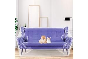 KLYNGTSK 2x3m Transparent Möbel Abdeckung Kunststoff Sofahülle Sofa Staubschutzhülle Wassedichte Möbelhülle Couchhülle Staubschutz Folie für Möbel Sofabezug für Couch Sessel Möbel Renovierung