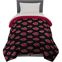 Franco Naruto Akatsuki Anime Bedding Super Soft Microfiber Twin XL Set Di Lenzuola, College Dorm Essentials, (prodotto Con Licenza Ufficiale - 3