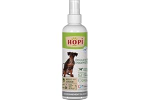 HOPI Spray Educateur Propreté Chiot 200 ML - Favorise l’éducation des Chiots - Efficace à l'intérieur et à l'Extérieur - Convient à Tous Types de Supports - Fabriqué en France