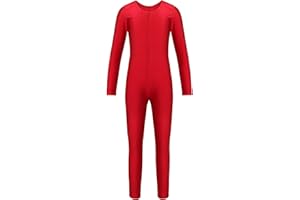 iiniim Maillot Manga Larga Niña Bodies Jumpsuit Deportivo Mono Leotardo Gimnasia Body Elástico Ropa de Deporte Invierno para Niños Niñas Unitard Dancewear