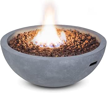 blumfeldt Canaria 2-in-1 Gas-Feuerschale - Feuerstelle/Gartentisch