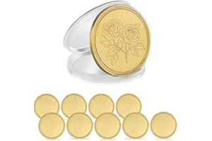 Erpmlyo 10PCS Engraving Blanks Brass Coin Blanks Metal Engraving Blank Coins 40mm with Acrylic Protection Box