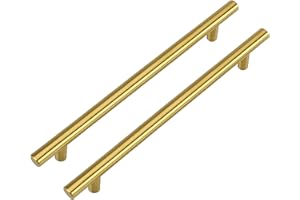 LONTAN Lot de 5 Poignee Meuble Dorée Poignee de Meuble Cuisine Entraxe 160mm Poignée Dorée - Poignee Laiton Poignée Tiroir Laiton Poignee Cuisine en Acier Inoxydable