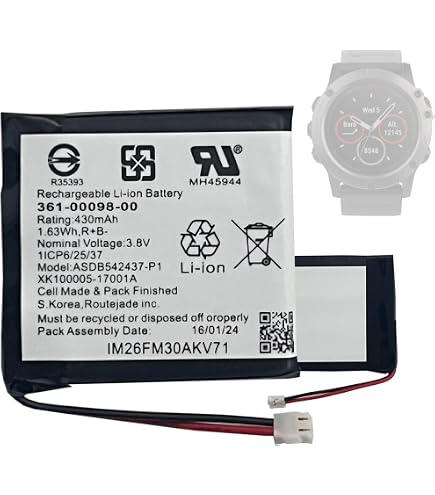 Batteria Compatibile Garmin Forerunner 935 - Ricambio Originale Per Smartwatch E Fitness