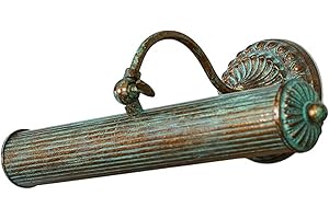 ‎LINDBY Lindby Wandlampe Bilderleuchte antik Metall Grünspanoptik, Wandleuchte 2x E14 max. 40W, Bilderlampe klassisch, nostalgisch, Flurbeleuchtung