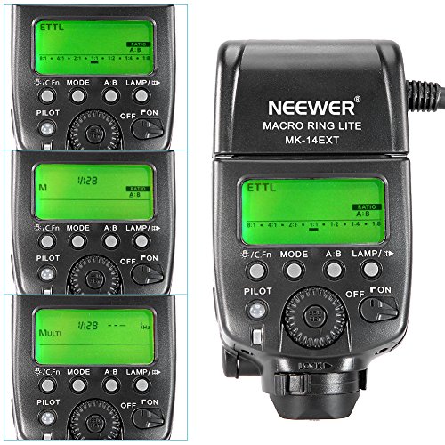 Neewer Flash Macro    Anneau Lumi  re Avec LED AF Lampe D assistance Pour Canon E-TTL TTL Appareil Photo EOS 5D Mark II  6D 7D 70D 60D 60Da 700D 650D 600D 400D 350D 300D 100D 1000D 1100D
