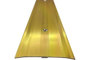 ROLABOND Carpet and Vinyl Metal Floor Edging - Extra Wide Carpet Cover Strip Gold 900mm