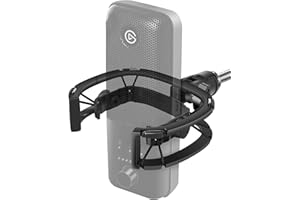PHONOVATE Supporto antiurto Wave, [costruito su misura per Wave Mic] Clip di supporto antiurto a sospensione antivibrazione compatibile con i microfoni Elgato Wave:1 e Wave:3