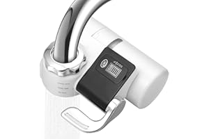 ZUQUIK Filtro Agua Grifo,Purificador de Agua de Grifo Para Fregadero, Pantalla Digital Sistema de Filtro de Agua Para Grifo, Filtro De Agua Para Cocina, Decloración De Alta Eficiencia Fácil Instalación