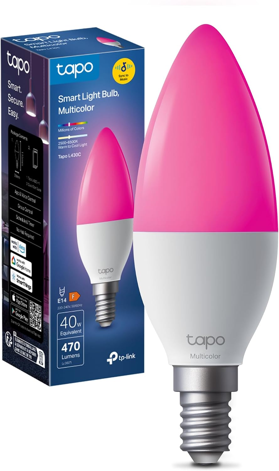 Qualité de Fabrication & Durabilité : Tapo Bombilla conectada WiFi Bombilla LED E14