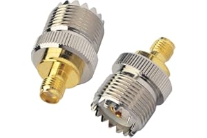 BOOBRIE CB Adaptador de Radio SMA Hembra a UHF Hembra SMA a PL259 WiFi Conector de Antena para Jamón de Prueba, radios Walkie Talkie Aficionados, Baofeng Uv-5R, Wouxun Kenwood Icom Yaesu, 2 Unidades