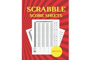 Scrabble Score Sheets: 100 Large Score Pads for Scorekeeping – Scrabble Score Pads with Size 6 x 9 | Scrabble Score Cards | Score Keeping Pads