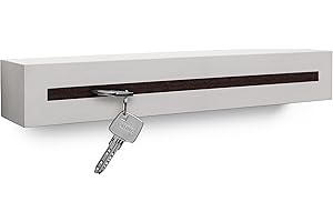 Buchenbusch urban design Schlüsselbrett mit Ablage aus Beton light edition 33x6x5 cm, Schlüsselboard Wand, Schlüsselaufbewahrung Flur, Cafe