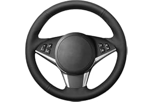 MEWANT Housse De Volant Personnalisée en Cuir Microfibre en Cuir Artificiel DIY la Couture à la Main pour M5 E60 (Sedan) / E61 (Touring) / M6 E63 (Coupe) / E64 (Cabrio)