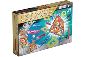 Geomag - Classic Glitter 533, Constructions Magnétiques et Jeux Educatifs, GM203, Multicolore, 68 Pièces à partir de 3 ANS