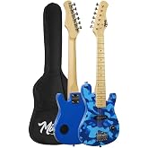 Midex CEG-30BS Full 1/4 30 Inch Electric Guitar Set with Amplifier for Children 4-6 Years Old