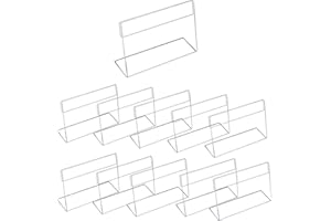 SUNBILIEN Acrylic display board set, 10 pieces set, tilted L-shaped tabletop board 54 * 90mm, transparent display