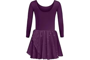 trudge Girls Ballet Dress Ruffle Sleeve Ballet Outfit Ballet Leotard Ballet Costume Dancewear with Chiffon Skirt 3-11 Years