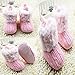 Etosell Newborn Crochet/Knit Fleece Boots Toddler Girl Wool Snow Crib Shoes Booties (S/0-6 Months, Pink)