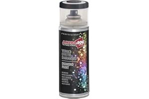 AMBRO-SOL, Pintura Spray Metalizada, Efecto Perlado, Color Negro, 400 ml
