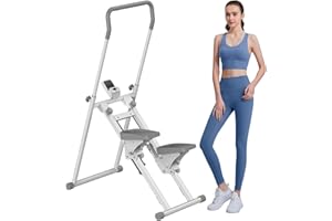 ‎TVDUGIM Klettermaschine, Treppensteiger für Heim-Fitnessübungen, zusammenklappbar, vertikale Klettermaschine für Ganzkörpertraining, 136 kg Tragkraft, Weiß