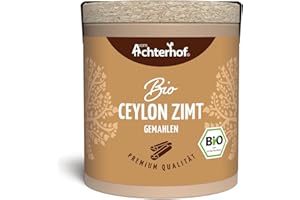 ‎VOM-ACHTERHOF Ceylon Zimt Bio gemahlen 53g | fein gemahlener Ceylon-Zimt in hoher Bio-Qualität | für süße & herzhafte Speisen | vom Achterhof