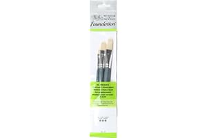WINSOR & NEWTON Winsor&Newton - Foundation 3 Pennelli Olio - Flat 4,10,14