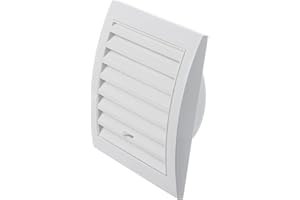 LIRAST Ø 100mm Bianca Griglia di Ventilazione in Plastica Con Flusso Regolabile - Griglie D'Aerazione con Rete Anti Insetti