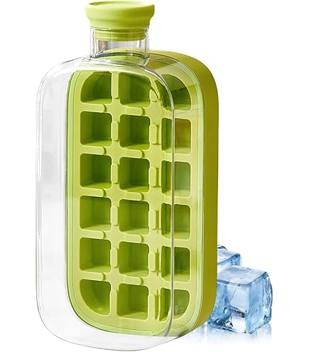 2 Vaschette Ghiaccio In Silicone Con Coperchio - Per Bottiglie Sportive, 10 Cavità, Grigio - Foto 5