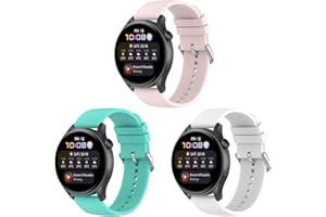 BexidoIera Pasek kompatybilny z Huawei Watch GT 2 42 mm / GT 3 42 mm / Huawei Watch 2 / Honor Watch SE / Honor Magic Watch 2 42 mm, [3 sztuki] 20 mm, miękki silikonowy pasek do zegarka